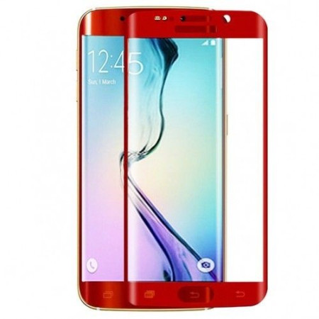 Folie Silicon Curbata Samsung Galaxy S6 Edge Rosu