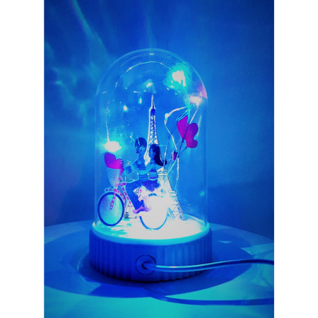 Decoratiune Luminoasa Glob cu USB Model Love 14.5 cm Multicolor