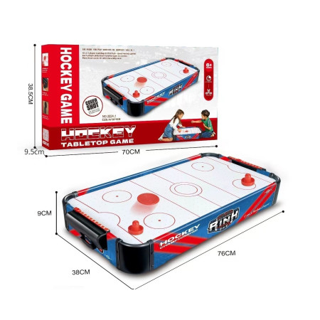 Masa Air Hockey Graffiti fara Picioare, Flippy, PVC, 2 Pucuri, Tabela Scor, 2 Impingatoare, 76x38x9 cm, Albastru