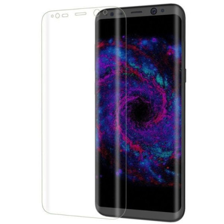 Folie Sticla Securizata Flippy, 9H, Transparenta HD, Curbata pentru Samsung Galaxy S8 Plus Transparent