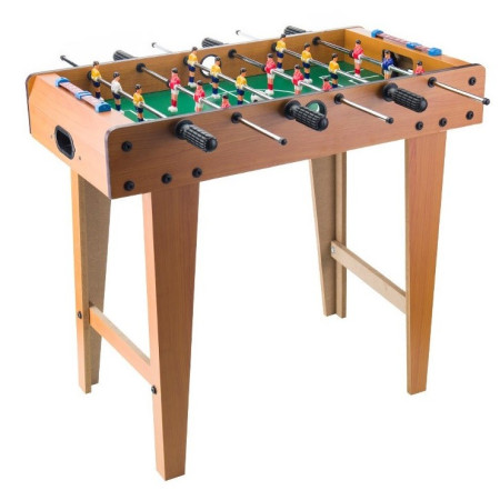 Masa de Fotbal cu Teren si 18 Jucatori Flippy, 6 Manere, cu Tablou pentru Scor, din Metal, Lemn si ABS, 69 x 36.5 x 61 cm, cu Picioare, pentru copii/adulti