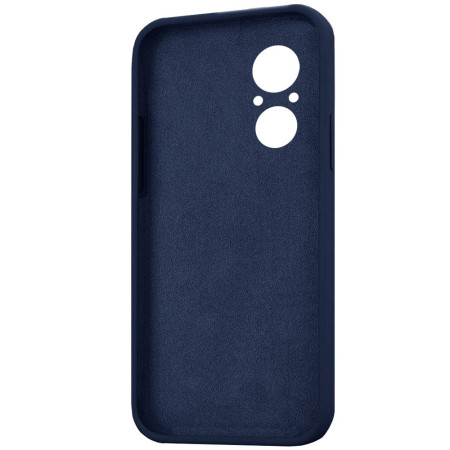 Husa pentru Huawei NOVA 9 SE, Flippy, Liquid Silicone, cu Microfibra pe interior, Protectie Antisoc, Navy Blue