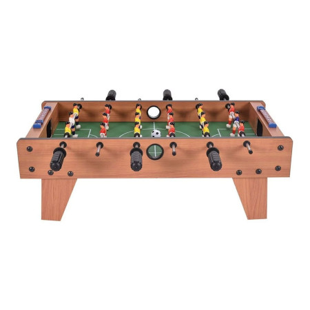 Masa de Fotbal cu Teren si 18 Jucatori Flippy, 6 Manere, cu Tablou pentru Scor, din Metal, Lemn si ABS, 69 x 36.5 x 23 cm, cu Picioruse, pentru copii/adulti