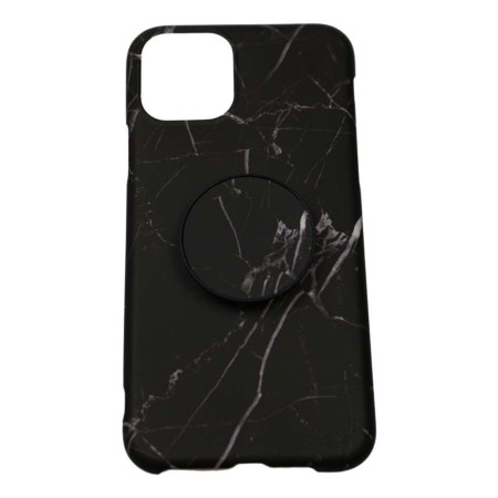 Husa protectie pentru Apple iPhone 11 Pro Soft IMD TPU Marble Negru cu Suport inclus