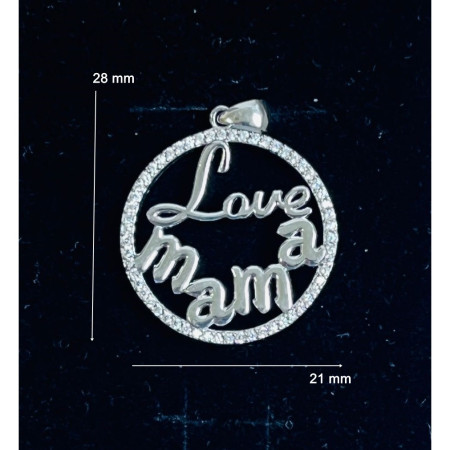 Pandantiv din Argint 925 Jolie Silver, Model Love Mama, 28 x 21 mm, 2.4 g