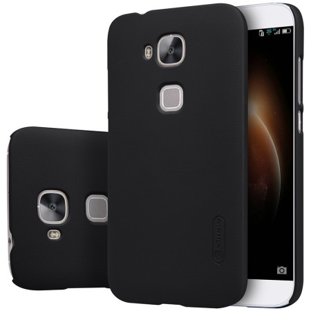 Husa Huawei G8 Nillkin Frosted Shield Negru + Folie de protectie