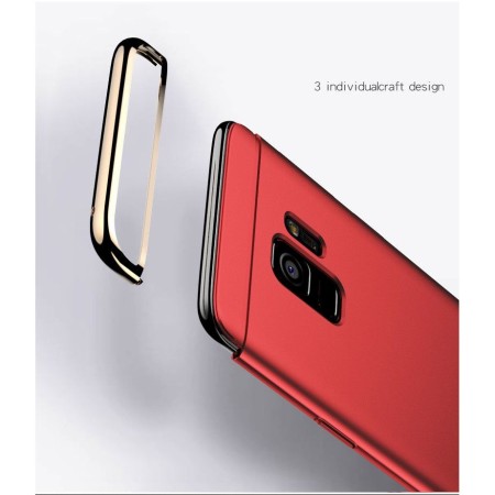 Husa Samsung Galaxy S9 Plus Luxury Plating 3 in 1 Rosu