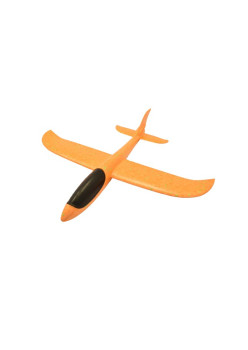 Avion Planor, in punga, Flippy, din Polistiren, Lungime 47 cm, Portocaliu