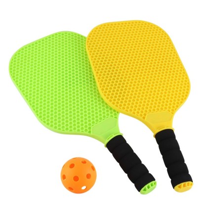 Set Joc de Ping-Pong, Flippy, 2 Palete, 1 Minge, Galben/Verde