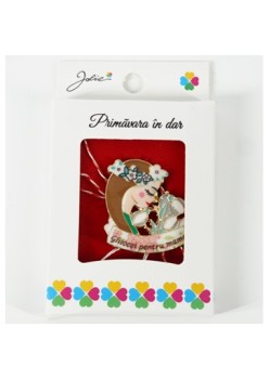 Martisor Brosa Mica in Cutie, Dimensiune Brosa 2.5-3 cm, Material Metal, Model 