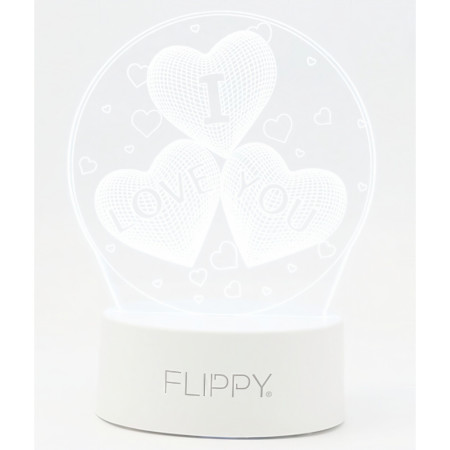 Lampa LED decorativa, Flippy, 3D, cu text 