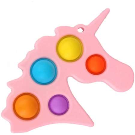 Jucarie Antistres Flippy - Fidget Toy, Simple Dimple, Unicorn, Roz