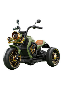 Motocicleta Electrica Flippy, cu Acumulator, Telecomanda, Bluetooth, Sistem Anti-Rasturnare, Sistem de Lumini si Sunet, 1-8 Ani, 93 x 48 x 63 cm, Verde