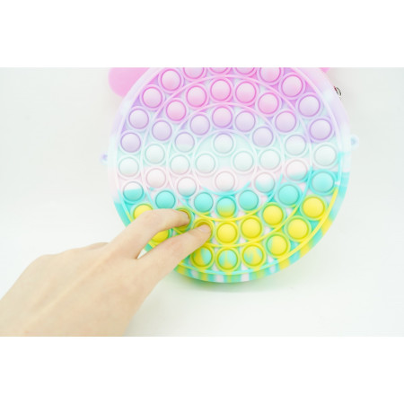 Jucarie antistres din silicon Flippy, Pop it Now and Flip It ,Geanta ,Multicolor