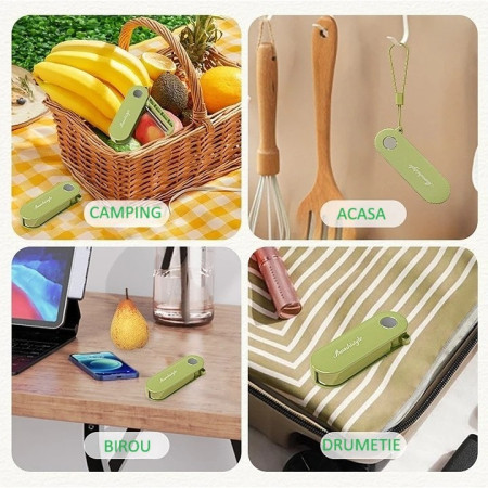 Peeler pentru Legume si Fructe, Flippy, 3.6 x 9.1 cm, Multifunctional, Curatator Pliabil, din ABS si Otel Inoxidabil, Verde