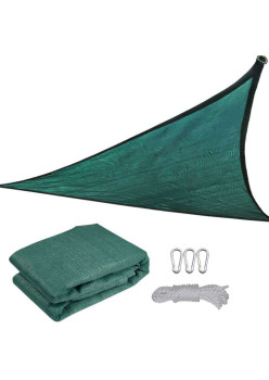 Prelata de soare/ Copertina de tip parasolar, triunghiulara, 3x3x3 m, verde