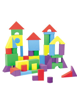 Set Blocuri de Constructie din Spuma EVA, Flippy, 29 de Piese, Interactive, 24.5x16x3.7 cm, Multicolor