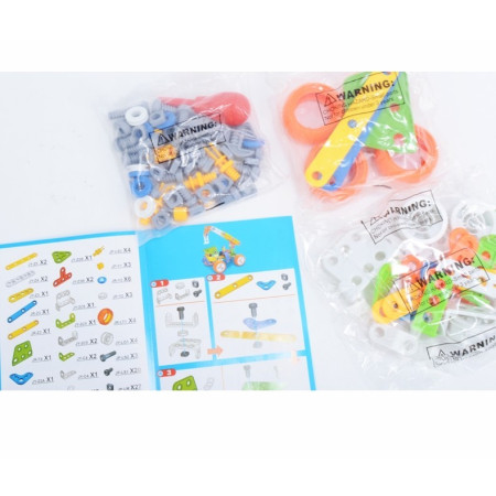 Set pentru construit masini, Flippy, Educativ si creativ, 98 piese