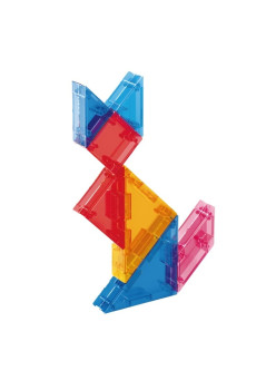 Joc Magnetic Tangram, Flippy, 7 Piese Magnetice, Forme Geometrice, 3 Ani, EVA, ABS, Magnet, 10.5 x 10.5 x 2.2 cm, Multicolor