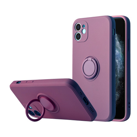 Husa pentru Huawei NOVA 9 SE, Flippy, Silicone Ring, cu Suport Rotativ Magnetic, Mov