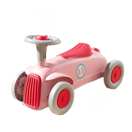 Masinuta Ride-On Flippy, cu Sistem Anti-Rasturnare, Claxon pe Volan, 1-6 Ani, 60 x 28 x 34 cm, Roz