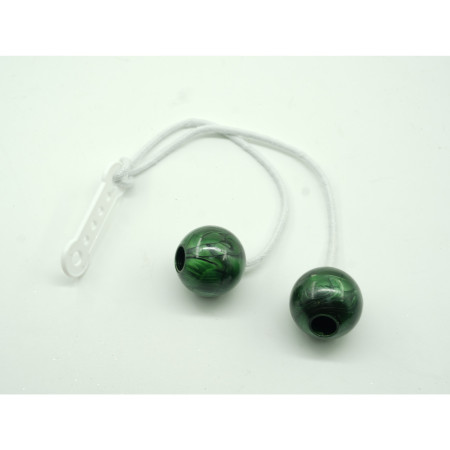 Jucarie interactiva cu bile, Flippy, Clackers ball, antistres, Verde, 40 mm