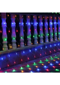 Instalatie de Craciun, Flippy®, Tip Plasa, 2 x 2 m, 160 LED-uri, Interconectabila, Multicolor