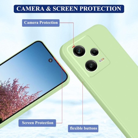 Husa de Protectie Matte TPU, Flippy, pentru Xiaomi Redmi 12 Pro, Protectie Camera, Antisoc, Antizgariere, Antialunecare, Acoperire Completa, Verde