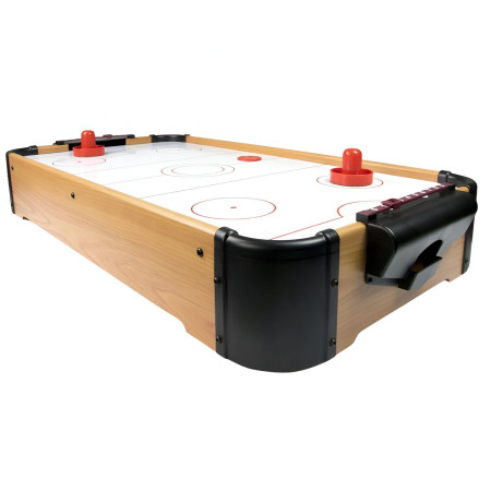 Masa Air Hockey Graffiti fara Picioare, Flippy, Lemn, 2 Pucuri, Tabela Scor, 2 Impingatoare, 76x38x9 cm, Maro