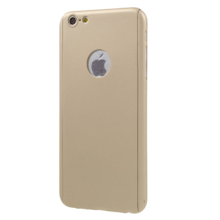 Husa Apple iPhone 6/6S Full Cover 360 Auriu + Folie de protectie