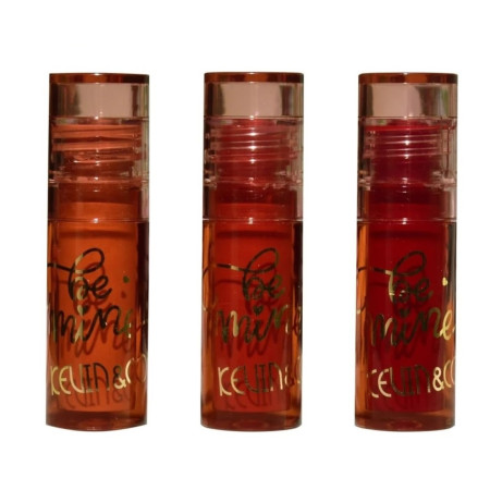 Set Rujuri de Buze Lucioase, KEVIN & COCO, Be Mine 3 Culori, Lip-Gloss, 11 x 7.3 x 2.7cm, Roz-Rosu, Varianta B