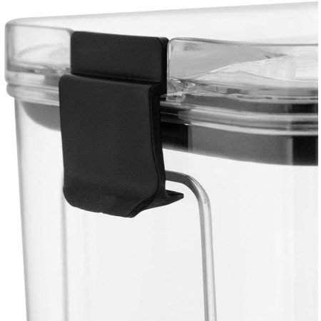 Set 4 Recipiente Depozitare Alimente,  Flippy, pentru Organizare Bucatarie, cu Inchidere Ermetica, Transparent, Plastic fara BPA, Compatibile cu Masina de Spalat Vase, Diferite Dimensiuni, 350 ml, 1300 ml, 2700 ml, 4600 ml