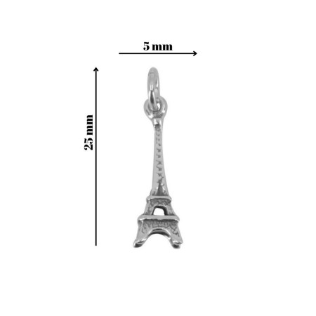 Pandantiv, Jolie Silver, Argint 925, Model Eiffel Tower, 0.9 g, 25x5 mm