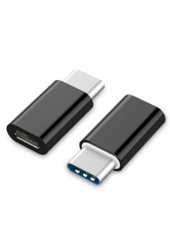 Adaptor micro USB (mama) to Type-C(tata) cu Agatatoare Breloc inclusa, Negru