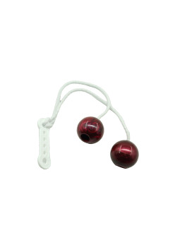 Jucarie interactiva cu bile, Flippy, Clackers ball, antistres, Visiniu, 40 mm