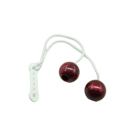 Jucarie interactiva cu bile, Flippy, Clackers ball, antistres, Visiniu, 40 mm