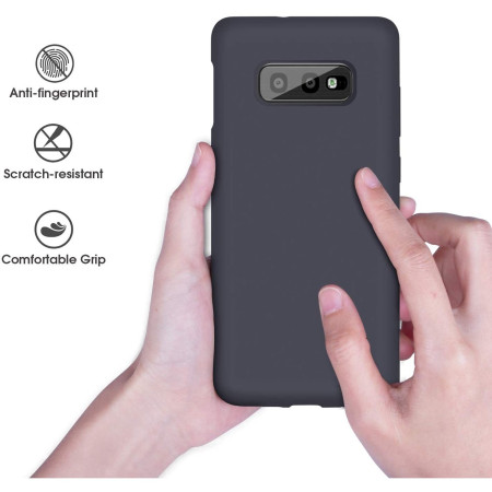 Husa protectie compatibila cu Samsung S10 E Liquid Silicone Case Albastru inchis