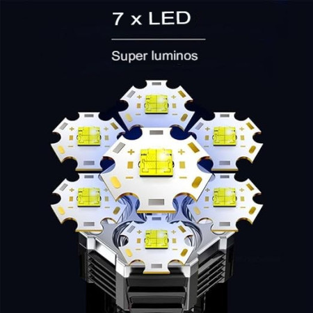 Lanterna LED Lumina Puternica, Rezistenta la Apa, Tip Proiector COB, Flippy, Lanternă Reincarcabila, USB, cu Maner pentru Drumetii, Lanterna de Urgenta, Aer Liber, 14.1 x 6.4 cm, Culoare Negru cu Comutator Albastru