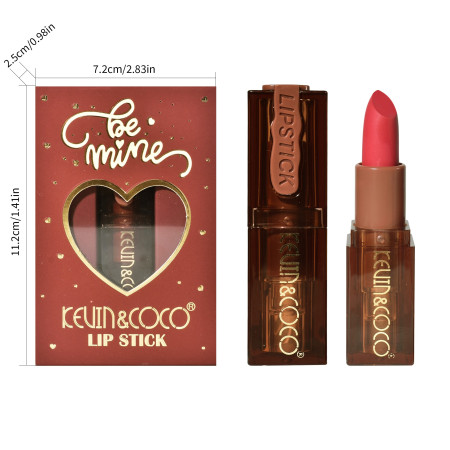 Ruj de Buze Mat, KEVIN & COCO, Be Mine, Lip-Stick Roz, 11.2 x 7.2 x 2.5 cm