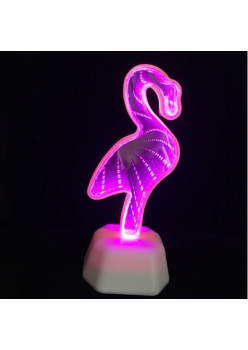 Decoratiune Luminoasa cu Baterii/USB Neon Model Flamingo 20 cm Mov