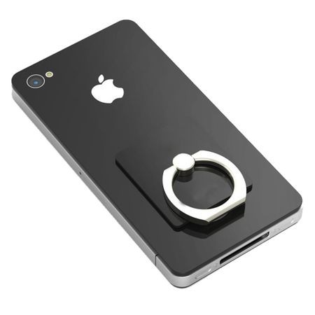 Suport telefon universal Ring cu prindere adeziva Negru