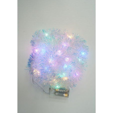 Beteala Craciun cu LED, Multicolora, simpla, 2 m x 5 cm, PVC, Sir, Artificiala, Flippy