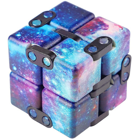 Cub antistres, Fidget Toy, Infinity Magic Cube, Galaxy, 4x4x4 cm