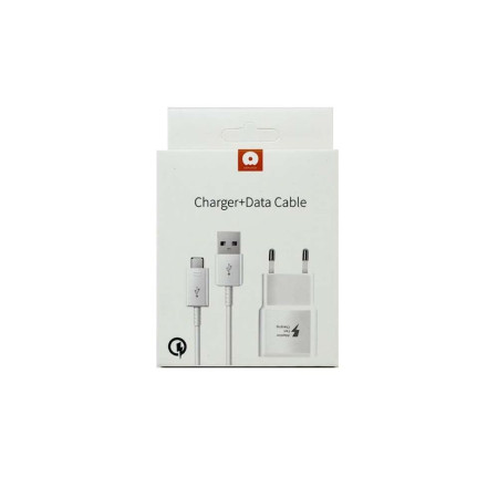 Incarcator Retea Quick Charge 2.0   Cablu Micro-USB WUW-T19 Flippy Blister, Alb