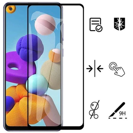 Folie sticla protectie Full Glue pentru Samsung Galaxy A9 2018, Negru