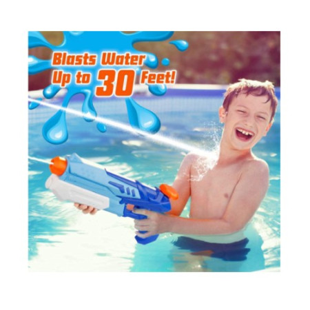 Pistol cu Apa pentru Copii, Rezervor, Pentru Piscina/Plaja, Flippy, 6ani+,  Albastru, 300ML