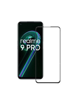 Folie sticla securizata compatibila cu Realme 9 5G / 9 Pro, CFP1, Case Friendly, Full Glue, Lipire Completa, 9H, BRO, Negru