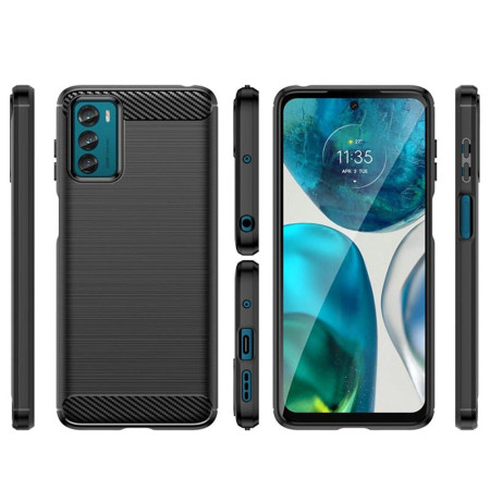 Husa compatibila cu Motorola Moto G42, TPU Carbon, Negru