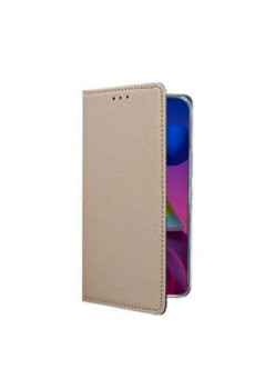 Husa Carte Smart cu Inchidere Magnetica pentru Samsung Galaxy M51, Auriu