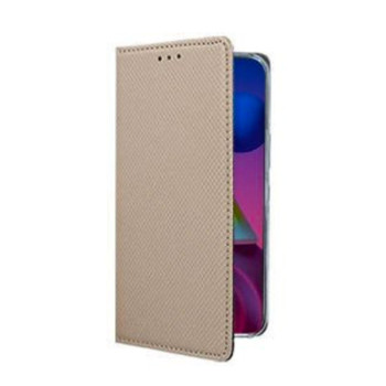Husa Carte Smart cu Inchidere Magnetica pentru Samsung Galaxy M51, Auriu